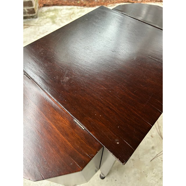 Brown Antique Mahogany Sewing Table For Sale - Image 8 of 12