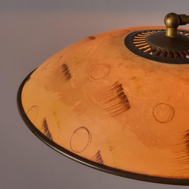1960s Sculptural Brass and Wood Table Lamp Attributed to j.t. Kalmar For Sale - Image 15 of 18