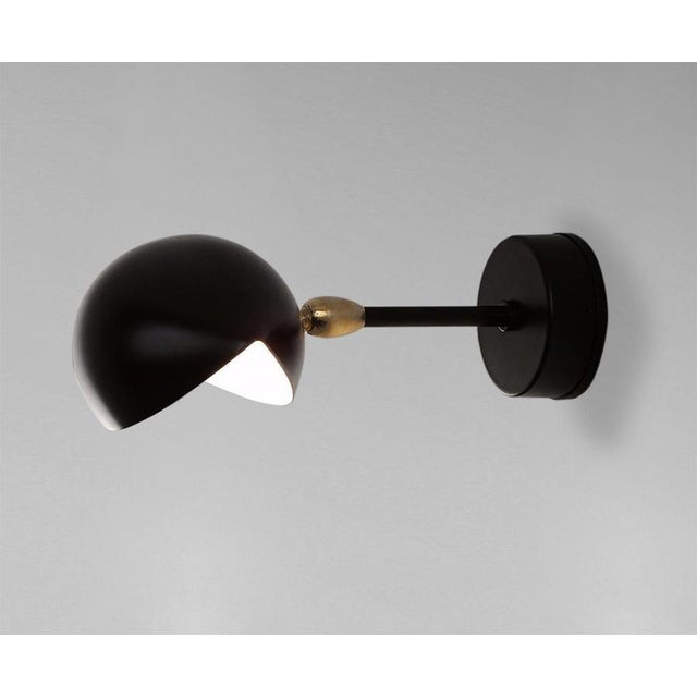 Mid-Century Modern Black Eye Wall Lamp from Serge Mouille For Sale - Image 4 of 10