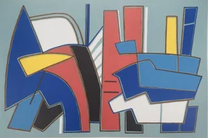 Alberto Magnelli, Blue Composition, Original Lithograph