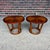 Mid-Century Modern Pair of Lane Rhythm Round Walnut Side Tables Mid-Century Modern For Sale - Image 3 of 12