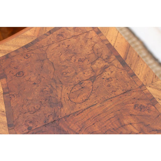 Pair of Mid Century Burr Walnut Italian Nightstands For Sale - Image 11 of 12