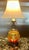 Mid 20th Century Spanish Revival Table Lamp, With 3-Way Lighting, Amberina Glass and Wrought Iron Detailing, Gothic, Circa 1950’s For Sale - Image 4 of 9