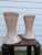 A Pair of Traditional Blush Ceramic Pottery Vases For Sale - Image 10 of 11