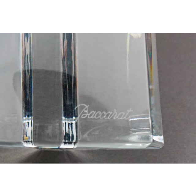 Glass Mid 20th Century Baccarat Crystal France Osiris Obelisk Louxor Monument Glass Sculpture Large For Sale - Image 7 of 9