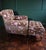 1990s Vintage Custom Traditional English Cottage French Floral Velvet Armchair + Ottoman For Sale - Image 5 of 12