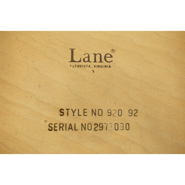 Lane Furniture Burled Walnut Modern Asian Inspired 27" Square Accent End Table 920-92 For Sale - Image 9 of 10