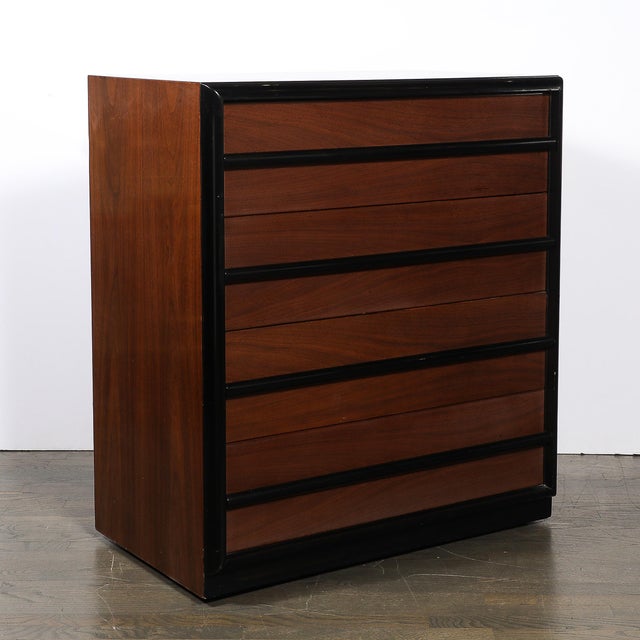 Mid-Century Walnut & Lacquered Chest by Robsjohn-Gibbings for Widdicomb Company For Sale - Image 18 of 18
