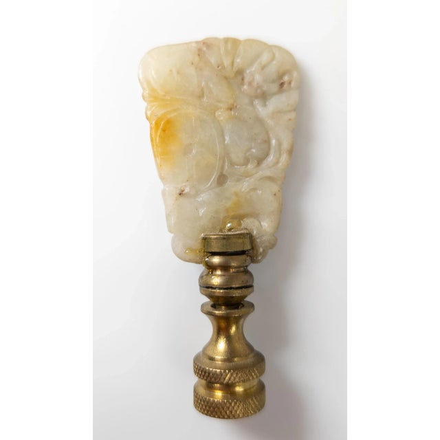 Mid 20th Century 20th Century Chinese Carved Jadeite Jade Lamp Finial For Sale - Image 5 of 5