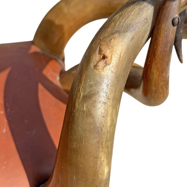 19th Century Longhorn Hearth Chair Attributed to Wenzel Friedrich For Sale - Image 11 of 12