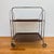 Vintage 1970s German Bremshey Chrome & Brown Folding Bar Cart For Sale - Image 10 of 10