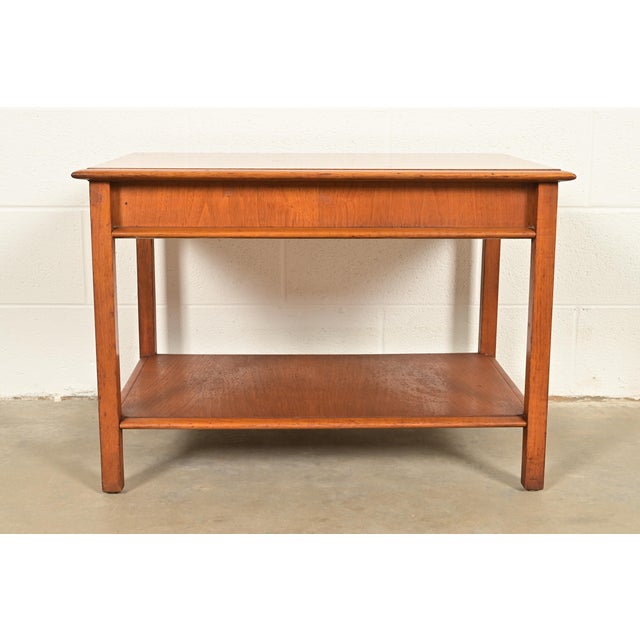 T. H. Robsjohn-Gibbings for Widdicomb Walnut Two-Tier Nightstand or Side Table, 1950s For Sale - Image 11 of 13