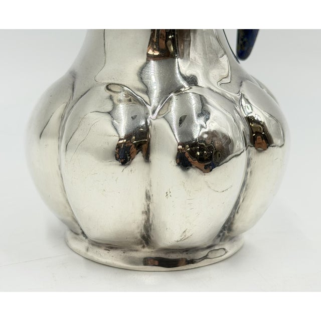 1970s Los Castillo Taxco Silver Plate & Lapis Parrot Pitcher For Sale - Image 16 of 18
