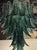Murano Deep Green Palm Leaf Chandelier For Sale - Image 4 of 4
