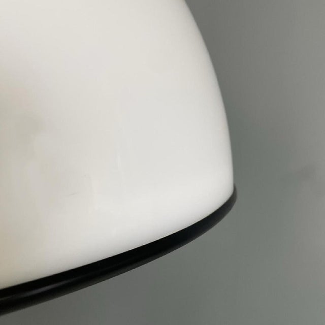 Italian Modern White and Black Acrylic Glass Ceiling Light from Guzzini, 1970s For Sale - Image 13 of 17