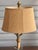 Vintage Tropical Hollywood Regency Pineapple & Palm Leaf Table Lamp With Burlap Shade For Sale In Los Angeles - Image 6 of 6