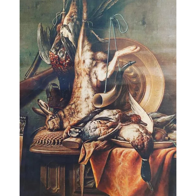 Full print on Canvas with figurative hunting motif from Luigi Falchetti 1898 The original stands on museum, this is a high...