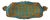 Florentine Neo-Rococo Gilt and Turquoise Tray with Harlequin Pattern, Italy, 1950s For Sale