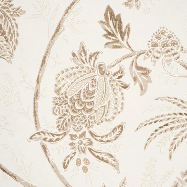 This enchanting floral wallpaper in cobalt by Mark D. Sikes layers beautifully with other patterns and adds exotic flair...