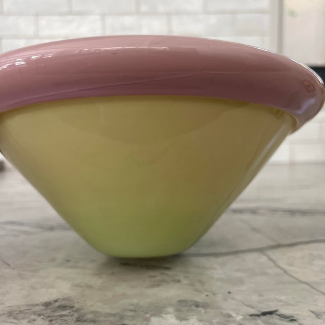 Spectacular Hand Blown Glass Bowl For Sale - Image 9 of 12