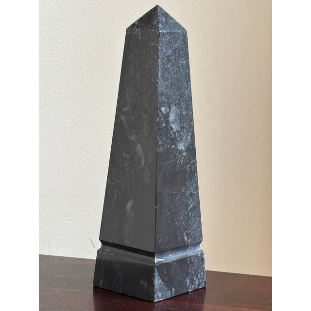 10" Neoclassical Style Black Marble Obelisk For Sale - Image 14 of 17
