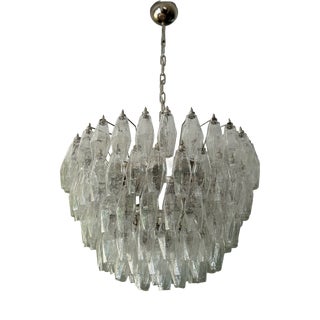 Murano Glass Poliedri Chandelier in the style of Scarpa For Sale