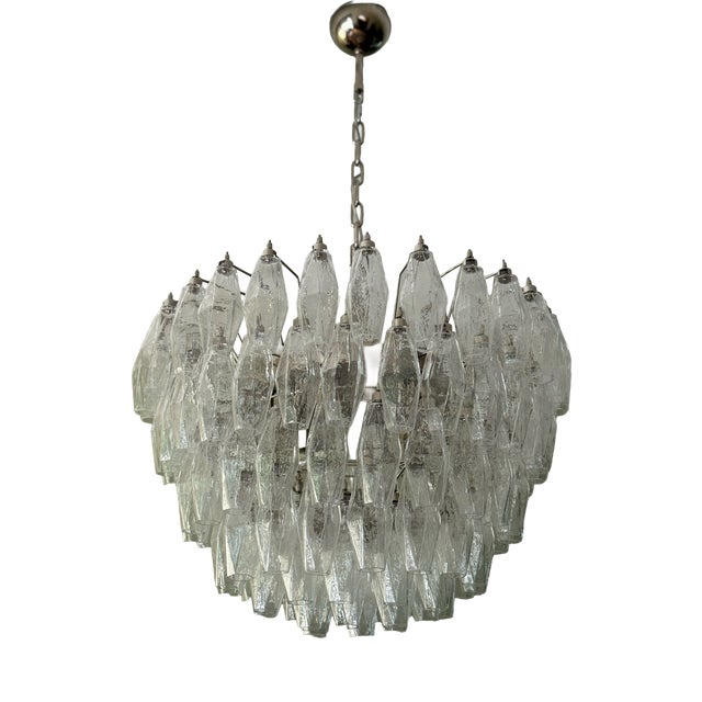 Murano Glass Poliedri Chandelier in the style of Scarpa For Sale