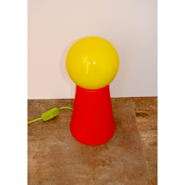 1970s Space Age Glass and Plastic Lamp from Pionek, 1970s For Sale - Image 5 of 7
