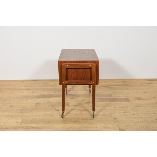 1960s Mid-Century Modern Teak Serving Trolley on Castors, Denmark, 1960s For Sale - Image 5 of 18