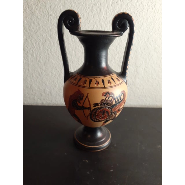 This is an EXQUISITE Antique Circa 1920 Hercules Greek Olpe Dual Handle 7" Bud Vase. Other Grecian Vases sold separately....