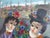 Textile S. Reno, Portrait of Two Children, 1960s, Oil Painting on Canvas, Framed For Sale - Image 7 of 14