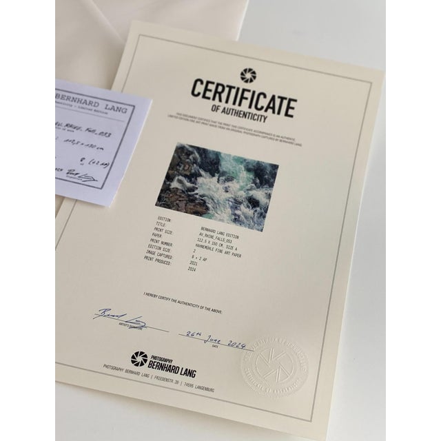 Photography "AV_Rhine_Falls_008" Contemporary Aerial View Limited Edition Photograph by Bernhard Lang For Sale - Image 7 of 7