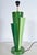 1980s Large Postmodern Green Ceramic Table Lamp attributed to Francois Chatain, 1980s For Sale - Image 5 of 18