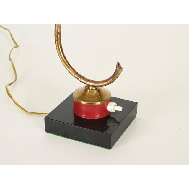 Adjustable Table Lamp in Brass and Red Metal from Stilnovo, Italy, 1950s For Sale - Image 12 of 15