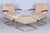 Wood Czech Bauhaus Armchairs and Stool in Beech and Chrome in Steel, 1920s, Set of 3 For Sale - Image 7 of 12
