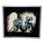 Vintage Serigraph Spirit Horse by Noted Potawatomi Artist Woodrow Wilson "Woody" Crumbo (1912–1989), Mounted in a Custom Tile For Sale