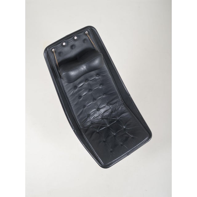 Metal Swedish Jetson 66 Armchair in Leather by Bruno Mathsson for Dux, 2010s For Sale - Image 7 of 10