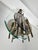 Six-Light Chandelier in Brass and Nile Green Murano Glass, 1960s For Sale - Image 11 of 14