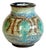 Blue Studio Ceramic Vase with Flowing Glaze Pattern, Denmark, 1960s For Sale