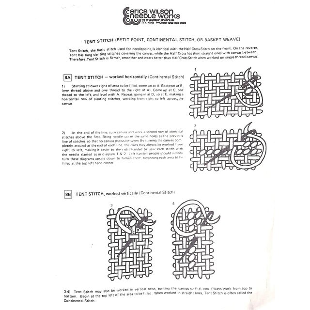 Textile Erica Wilson Vintage Needlepoint Nantucket Harbor Kit 1988 Persian Wool (New) For Sale - Image 7 of 7