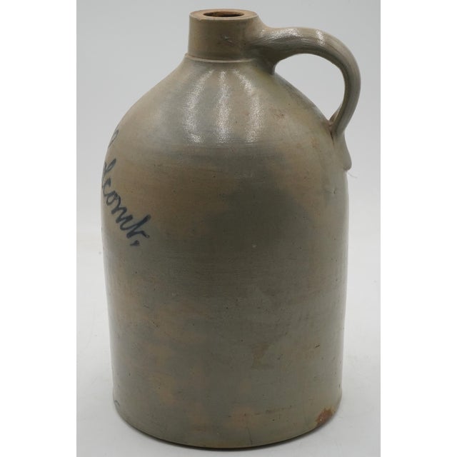 Traditional Vintage a.j. Hedcomb Cider Blue Stoneware Jug For Sale - Image 3 of 10