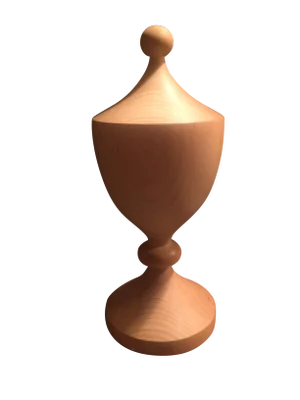 Custom Hand Turned Solid Wood Finial
