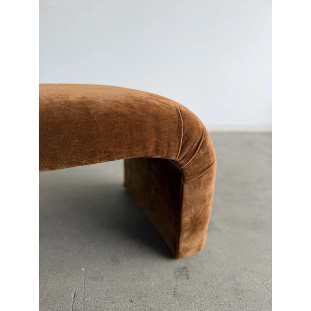Mohair Waterfall Bench / Stool - Custom For Sale - Image 10 of 15