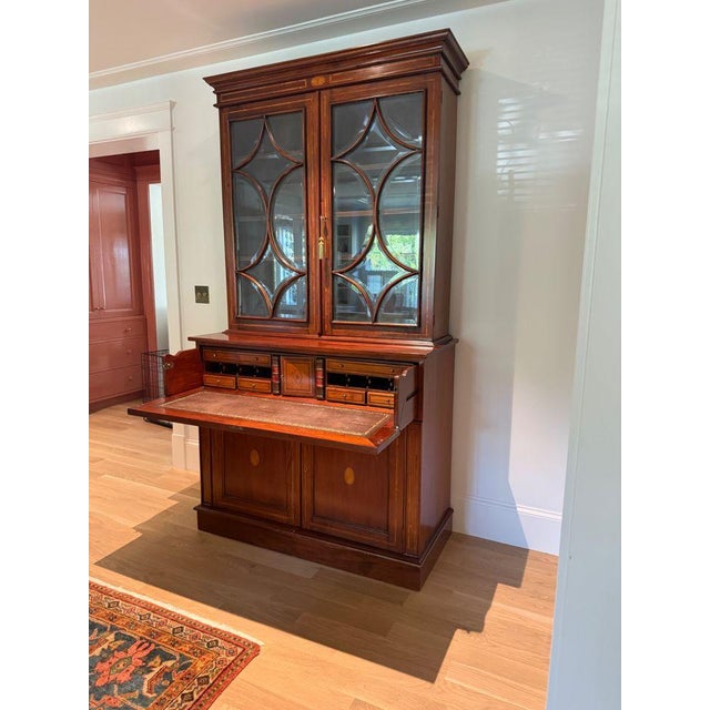 Georgian Mahogany Breakfront Secretary For Sale - Image 12 of 17