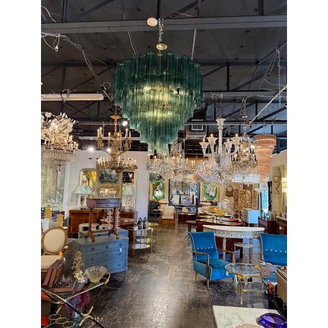 Early 21st Century Modern Green Murano Glass "Trochi" Chandelier For Sale - Image 5 of 6