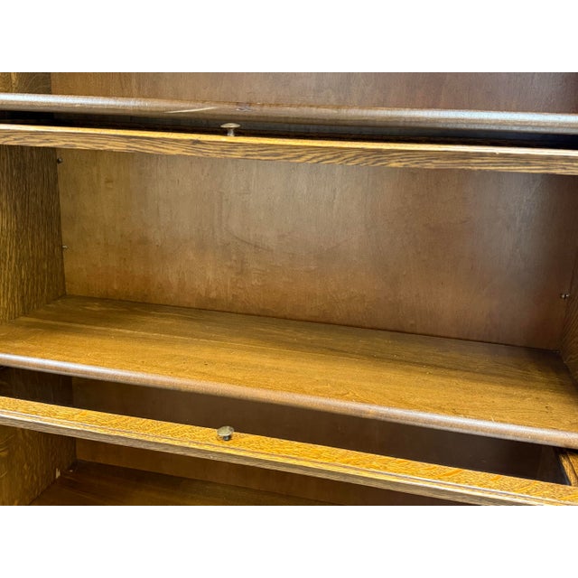 Oak Barrister Bookcase, Vintage For Sale - Image 11 of 13