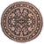 Botanical 1990's Pak-Persian Black/Gold Wool Round Rug- 8'2'' X 8'3'' For Sale - Image 9 of 9