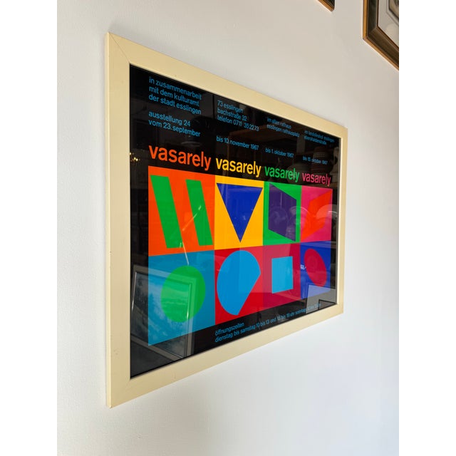 Vintage Victor Vasarely Exhibition Print 1967 Esslingen For Sale - Image 4 of 12