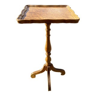 1950s Birdseye Maple Pedestal Table For Sale