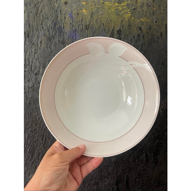 Ceramic Late 20th Century Chloe Paris Fleuron Pink 9” Bowl Hutschenreuther Germany For Sale - Image 7 of 7